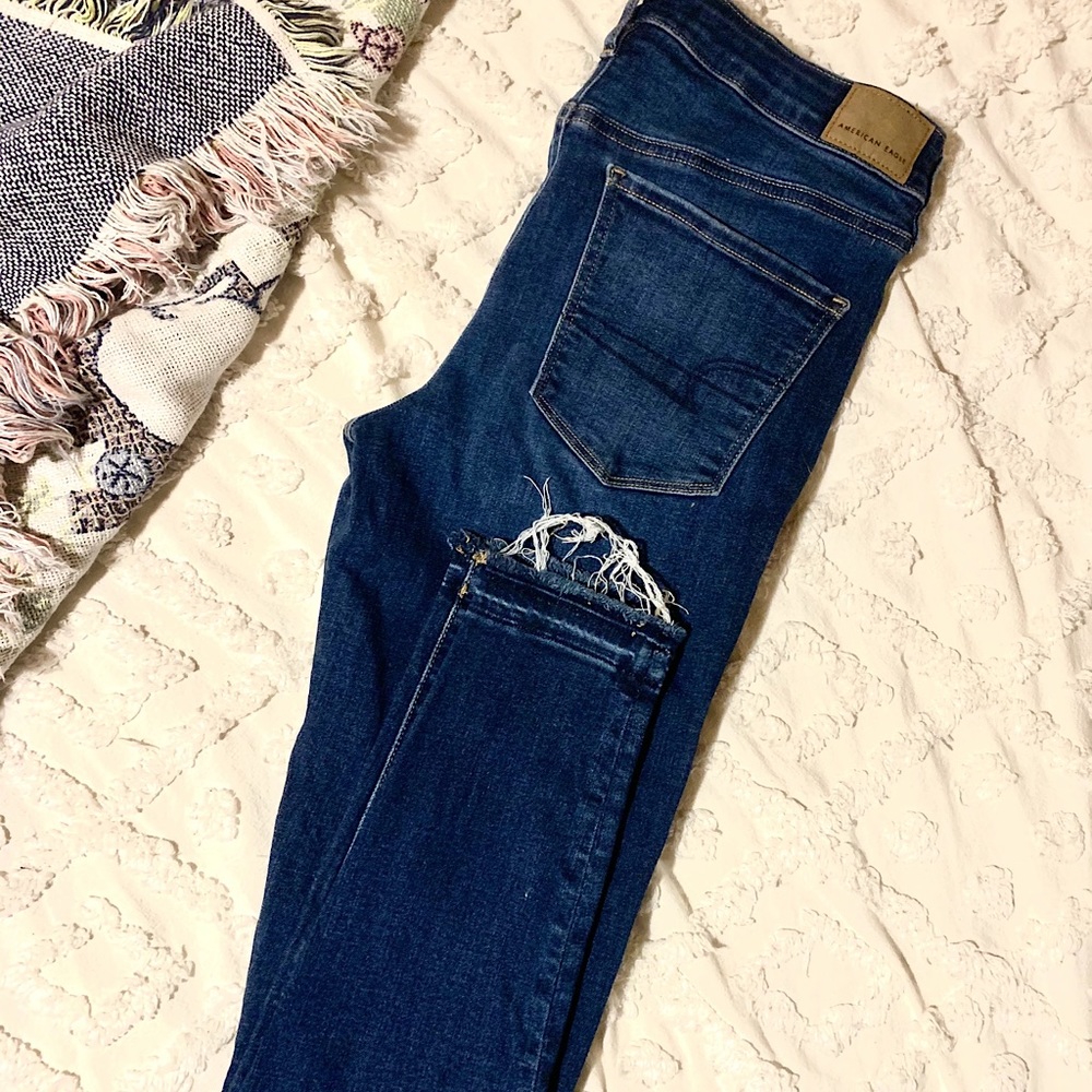 Dark Wash American Eagle Jegging Skinny Jeans